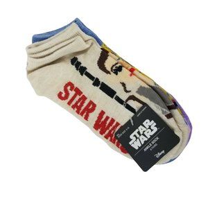 Disney Star Wars Kids Ankle Socks Size M/L Girls Shoe Size 3-10 Rey C3PO BB8 New